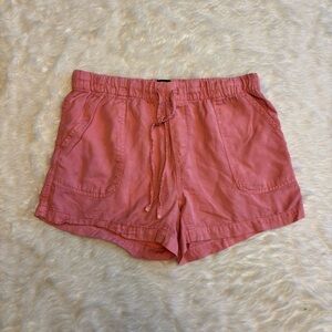 Gap Casual Elastic Waist Drawstring Pull On Coral Pink Shorts Women's Small
